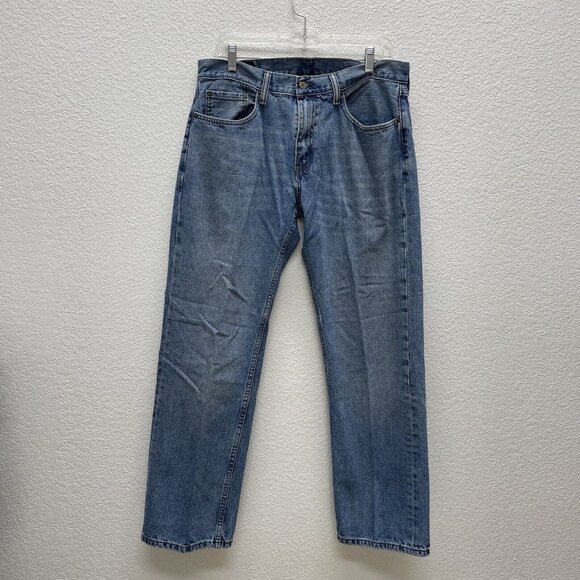 Mens Levis Strauss 559 W33 L30 Jeans Light Wash Levis Denim Straight Leg - Picture 1 of 9